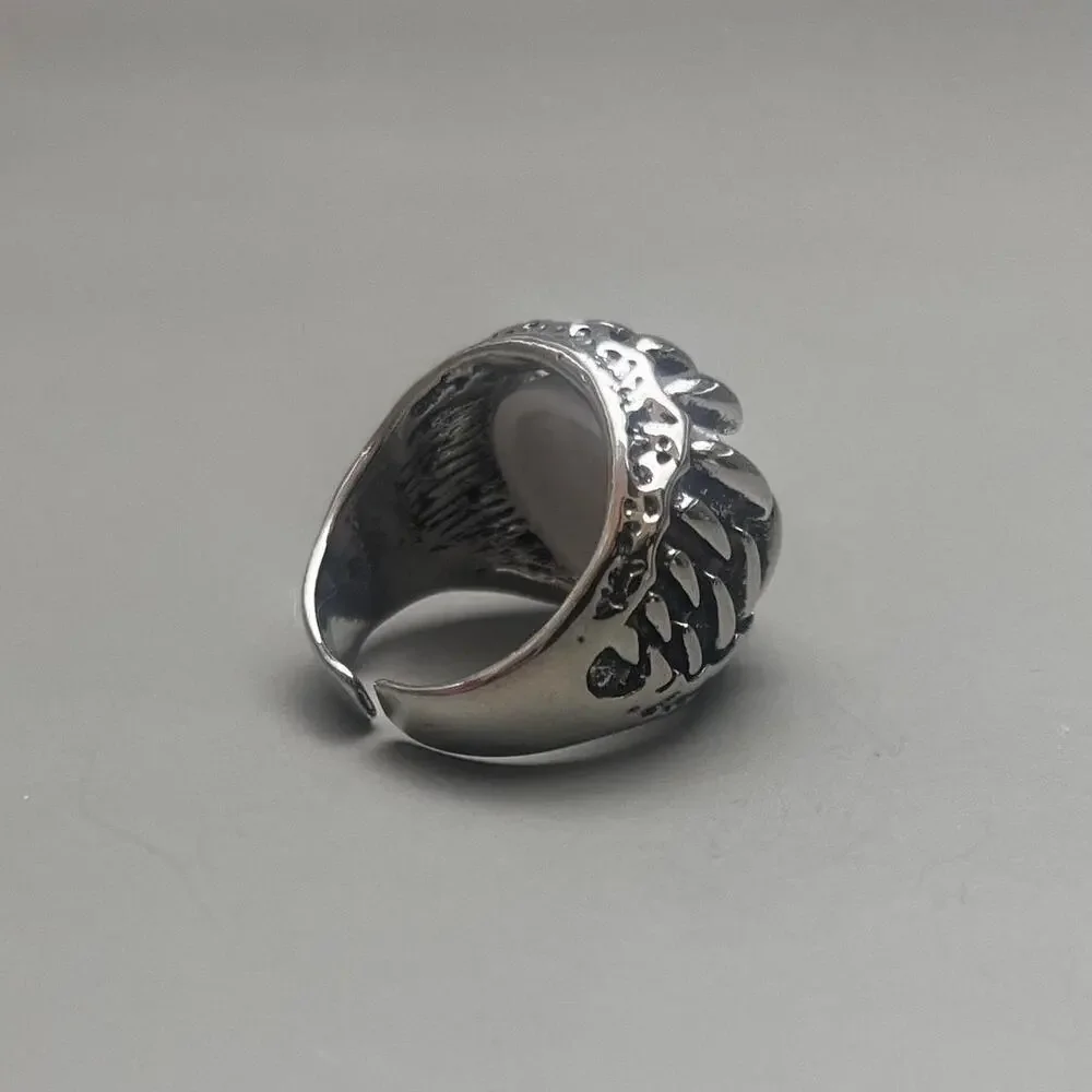 Y2k grunge silver eye ring